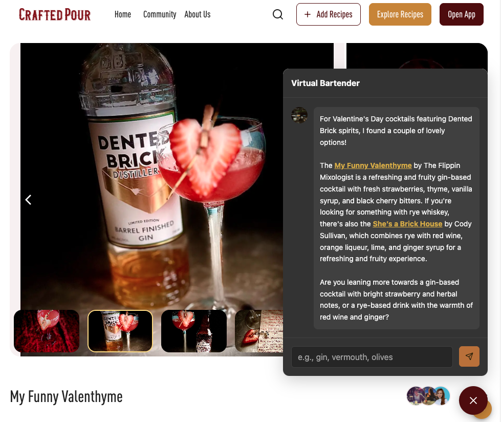 AI Virtual Bartender & Retrieval-Grounded Shopping Assistant