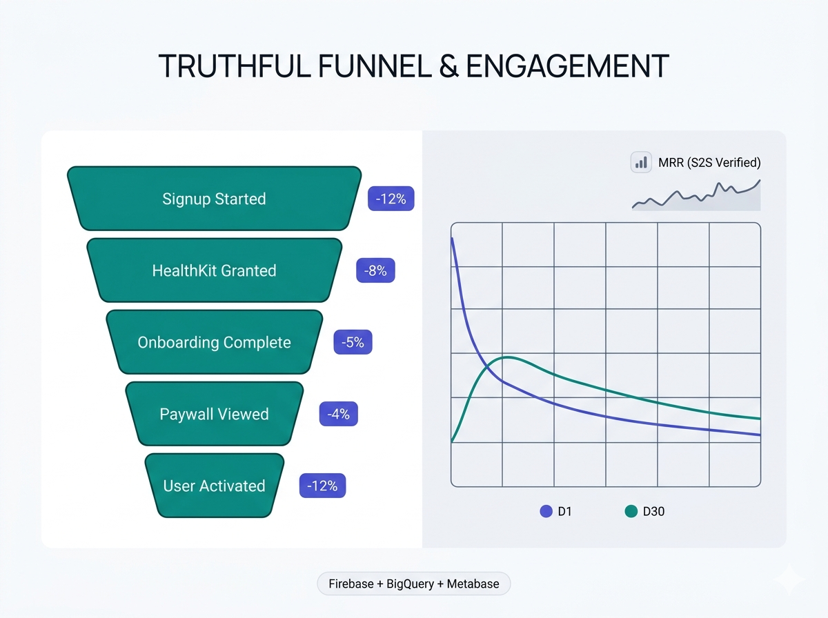 First-Party Measurement Architecture for a Consumer Subscription App